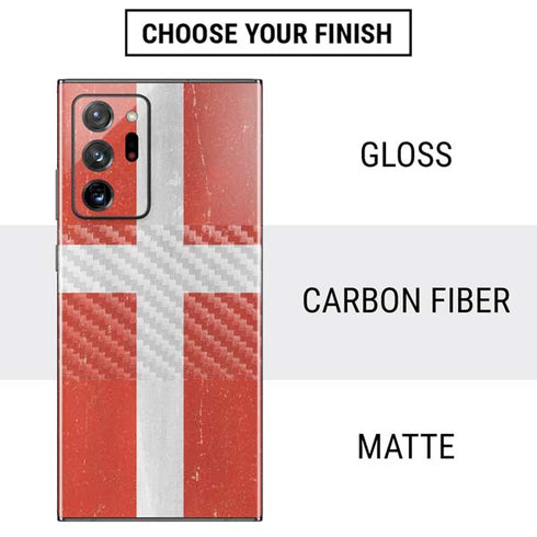Denmark Flag Distressed Galaxy Note20 Ultra 5G Skin